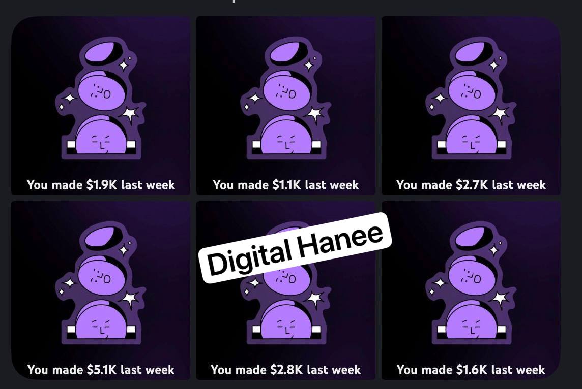Weekly earnings notifications from multiple students